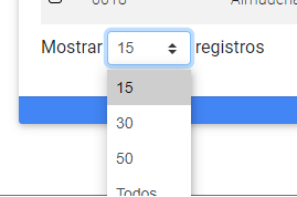 registros a mostrar